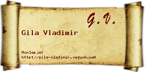 Gila Vladimir névjegykártya